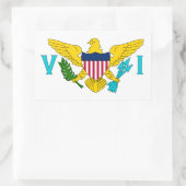 US/U.S. Maagdeneilanden. Verenigde Staten, Verenig Rechthoekige Sticker (Tas)