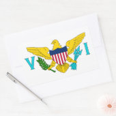 US/U.S. Maagdeneilanden. Verenigde Staten, Verenig Rechthoekige Sticker (Envelop)