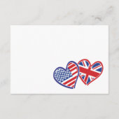 US UK Heart Flags Informatiekaartje (Achterkant)