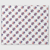 US UK Wrapping Paper Cadeaupapier (Vlak)