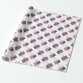 US UK Wrapping Paper Cadeaupapier (Uitgerold)