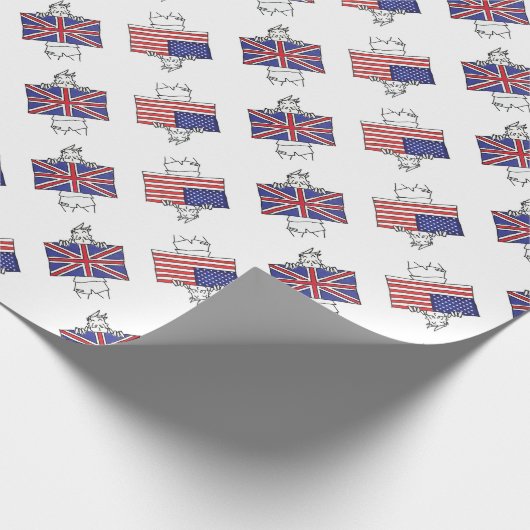 US UK Wrapping Paper Cadeaupapier (Hoek)