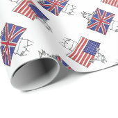 US UK Wrapping Paper Cadeaupapier (Rol Hoek)