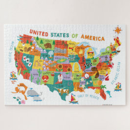 US Verenigde Staten Kaart voor Kinderen Legpuzzel
