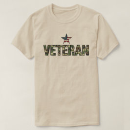 US-veteraan camouflagetekst T-shirt