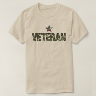 US-veteraan camouflagetekst T-shirt