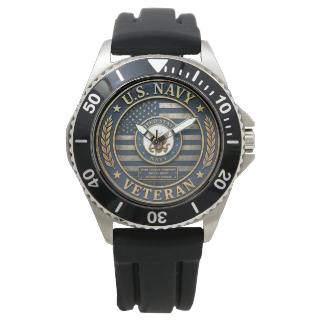 US-veteraan van de marine Horloge (Voorkant)