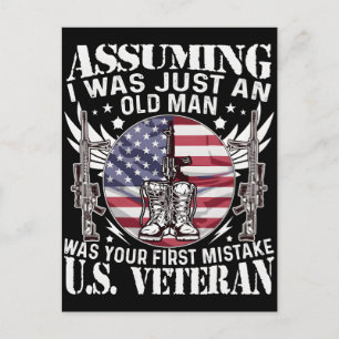 US-veteraan verjaardag US-patriot T-shirt Feestdagenkaart