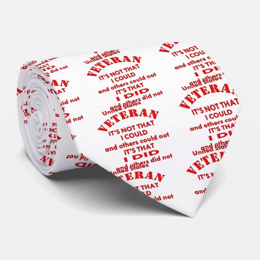 US Veteran dat ik deed omdat anderen niet Stropdas (Opgerold)