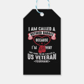 US Veteran Humor Retired Soldier Cadeaulabel (Voorkant)