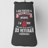 US Veteran Humor Retired Soldier Golfheadcover (Draai 90)