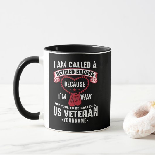 US Veteran Humor Retired Soldier Mok (Met donut)