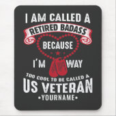 US Veteran Humor Retired Soldier Muismat (Voorkant)