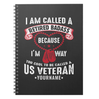 US Veteran Humor Retired Soldier Notitieboek