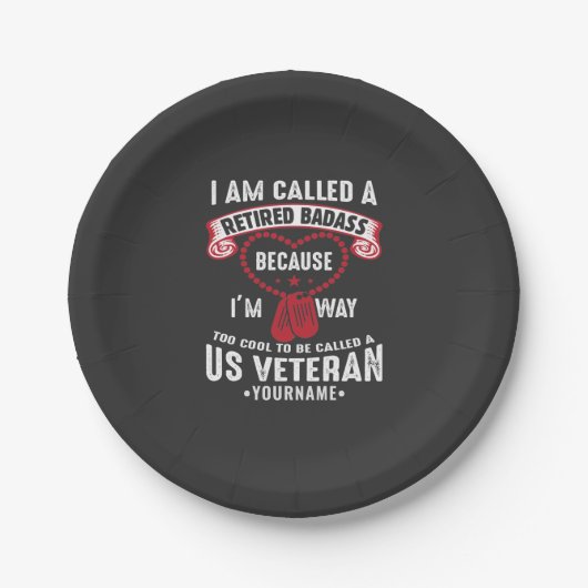US Veteran Humor Retired Soldier Papieren Bordje (Voorkant)