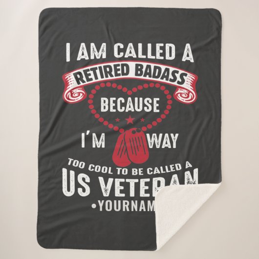 US Veteran Humor Retired Soldier Sherpa Deken (Voorkant)