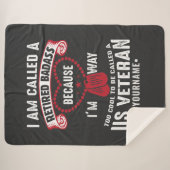 US Veteran Humor Retired Soldier Sherpa Deken (Voorkant (horizontaal))