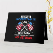 US Veteran Onderschat nooit een oud man 159 Kaart (Gele Bloem)