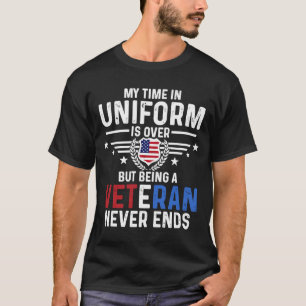 US Veteran Veterans Dag Mijn tijd in uniform is vo T-shirt