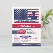 US Veterans Day Flyer Sjabloon Kaart (Staand voorkant)