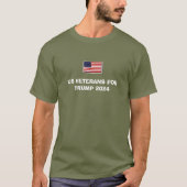 US VETERANS FOR TRUMP 2024 T-Shirt (Voorkant)