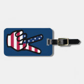 US Victory Sign. Bagagelabel (Voorkant horizontaal)