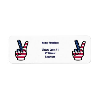 US Victory Sign. Etiket