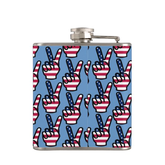 US Victory Sign. Heupfles (Achterkant)