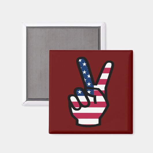 US Victory Sign. Magneet (Voorkant / Achterkant)