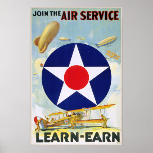 US Vintage sluit zich aan bij de Poster van de Air