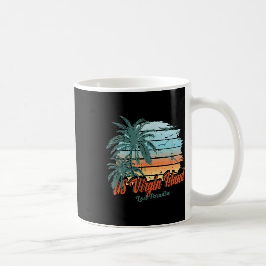 US Virgin Island Beach St. Thomas Shirt Lost Parad Koffiemok (Rechts)