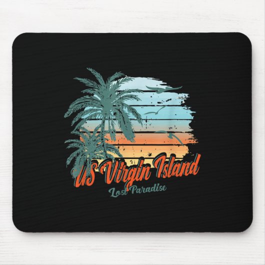 US Virgin Island Beach St. Thomas Shirt Lost Parad Muismat (Voorkant)