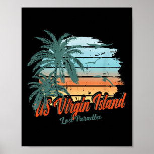 US Virgin Island Beach St. Thomas Shirt Lost Parad Poster
