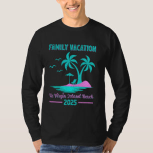 US Virgin Island Familie Vakantie 2025 Palm Tree T-shirt
