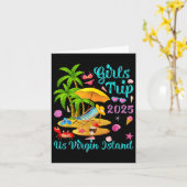 Us Virgin Island Summer Vacation Girls Trip 2025  Kaart (Gele Bloem)