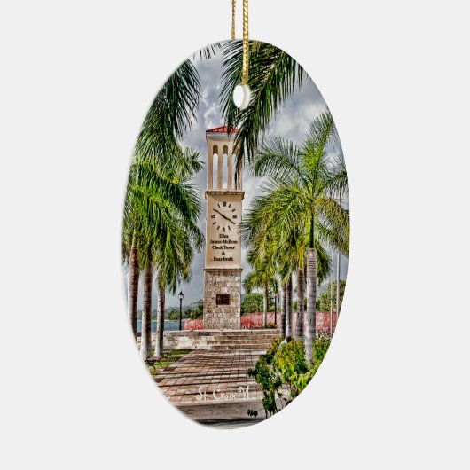 US Virgin Islands St. Croix USVI Clock Tower Keramisch Ornament (Rechts)