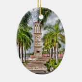 US Virgin Islands St. Croix USVI Clock Tower Keramisch Ornament (Achterkant)