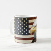  US Vlag Amerikaanse Adelaar 4 juli Koffiemok (Voorkant links)