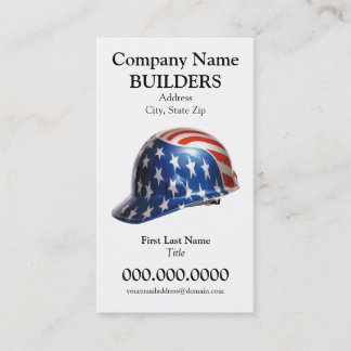 US Vlag Constructie Helm Kaart Goudy Lettertype Visitekaartje