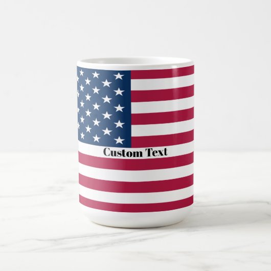 US Vlag Mok - Aangepaste Tekst Amerikaanse Koffie (Center)
