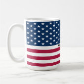 US Vlag Mok - Aangepaste Tekst Amerikaanse Koffie (Links)