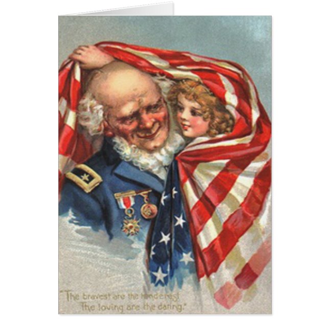 US Vlag Oorlogsveteraan Meisje (Voorkant)
