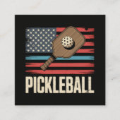 US Vlag Pickleball Informatiekaartje (Voorkant)