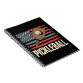 US Vlag Pickleball Notitieboek (Rechterzijde)