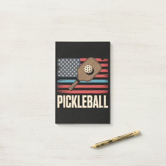 US Vlag Pickleball Post-it® Notes (Op bureau)