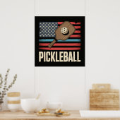 US Vlag Pickleball Poster (Keuken)