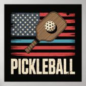 US Vlag Pickleball Poster (Voorkant)