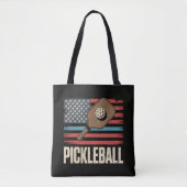 US Vlag Pickleball Tote Bag (Voorkant)