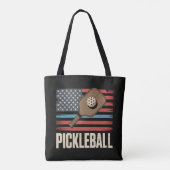 US Vlag Pickleball Tote Bag (Achterkant)