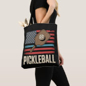 US Vlag Pickleball Tote Bag (Dichtbij)